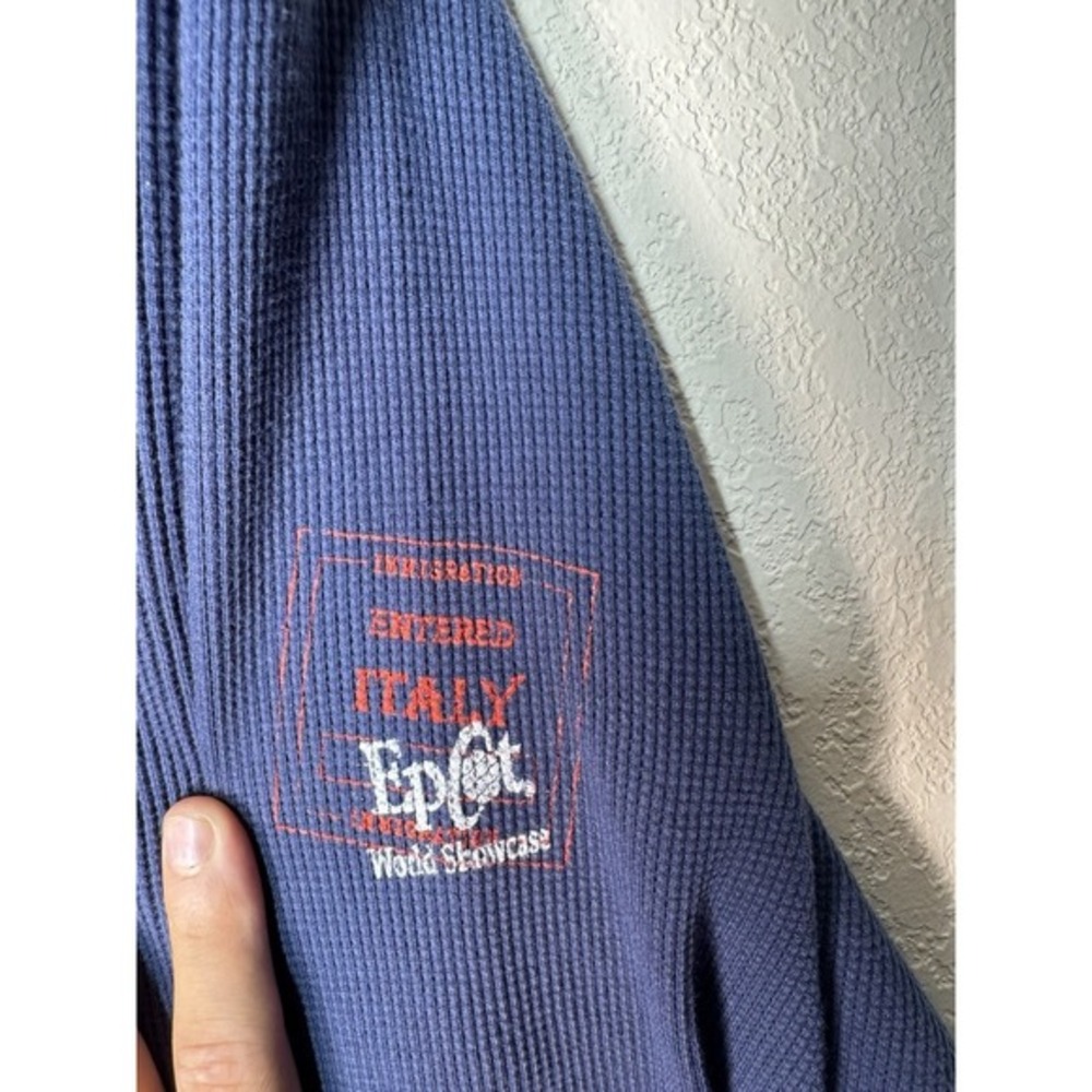 Disney EPCOT Italy Pavilion Waffle Knit Hoodie Flag Graphic (Women's L) - Picture 7 of 8